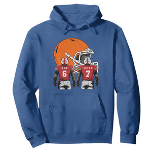 Funny American Football Hoodie Six Seven Meme TS12 Royal Blue Print Your Wear