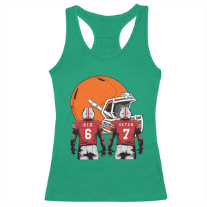 Funny American Football Racerback Tank Top Six Seven Meme TS12 Irish Green Print Your Wear