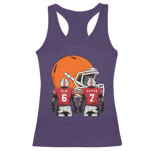 Funny American Football Racerback Tank Top Six Seven Meme TS12 Purple Print Your Wear