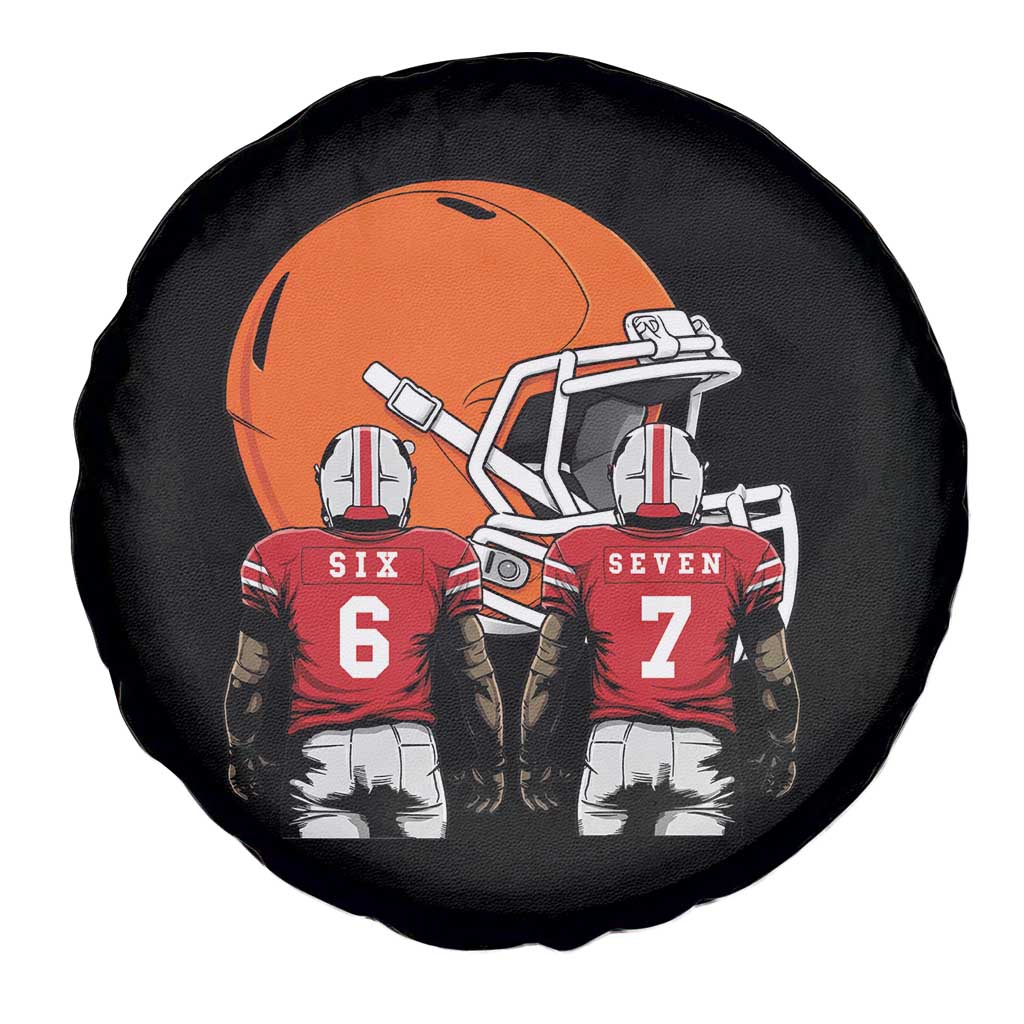 Funny American Football Spare Tire Cover Six Seven Meme TS12 Print Your Wear