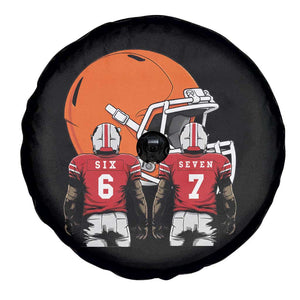 Funny American Football Spare Tire Cover Six Seven Meme TS12 Print Your Wear