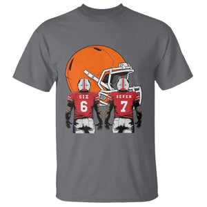 Funny American Football T Shirt Six Seven Meme TS12 Charcoal Print Your Wear