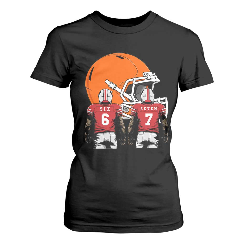 Funny American Football T Shirt For Women Six Seven Meme TS12 Black Print Your Wear