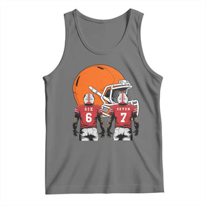 Funny American Football Tank Top Six Seven Meme TS12 Black Heather Print Your Wear