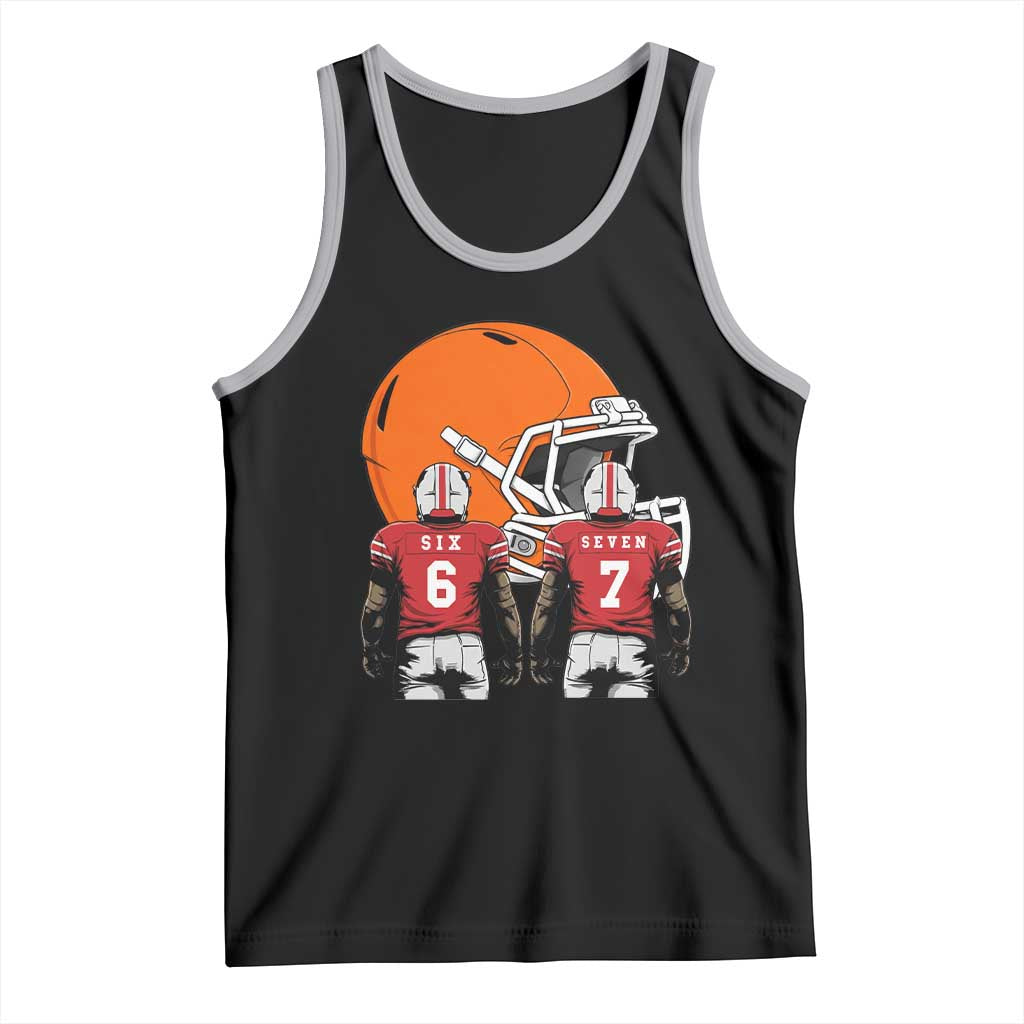 Funny American Football Tank Top Six Seven Meme TS12 Black Athletic Heather Print Your Wear