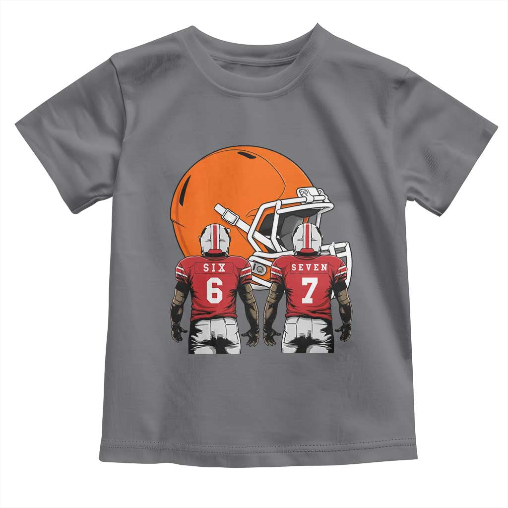 Funny American Football Toddler T Shirt Six Seven Meme TS12 Charcoal Print Your Wear