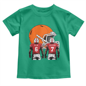 Funny American Football Toddler T Shirt Six Seven Meme TS12 Irish Green Print Your Wear