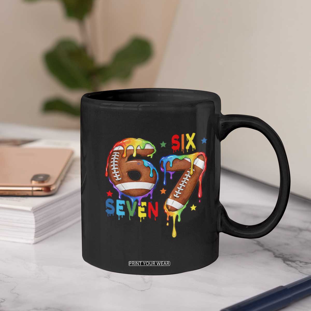 Funny American Football Coffee Mug 67 Viral Gen Alpha Slang Gift TS12 Print Your Wear
