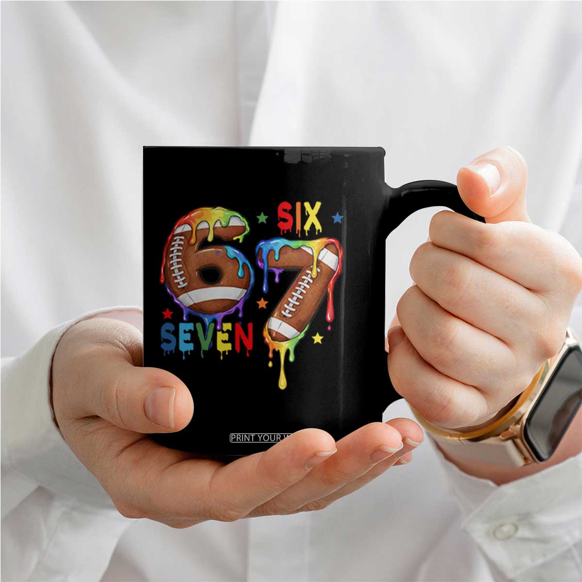 Funny American Football Coffee Mug 67 Viral Gen Alpha Slang Gift TS12 Print Your Wear