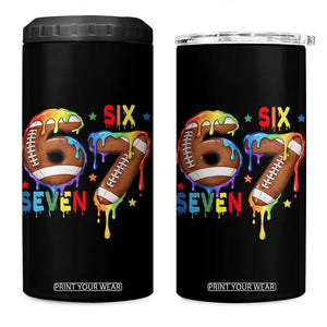 Funny American Football 4 in 1 Can Cooler Tumbler 67 Viral Gen Alpha Slang Gift TS12 One Size: 16 oz Black Print Your Wear