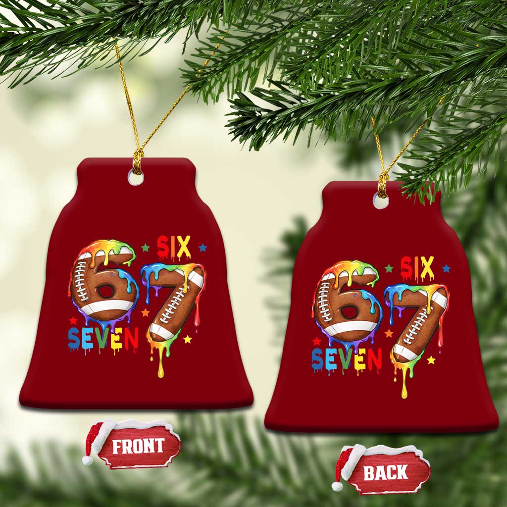 Funny American Football Ceramic Ornament 67 Viral Gen Alpha Slang Gift TS12 Print Your Wear