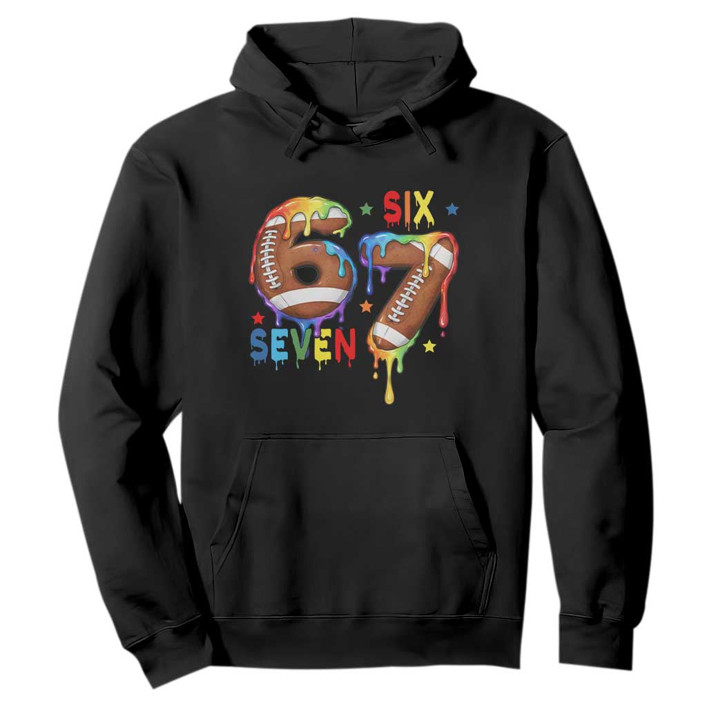 Funny American Football Hoodie 67 Viral Gen Alpha Slang Gift TS12 Black Print Your Wear