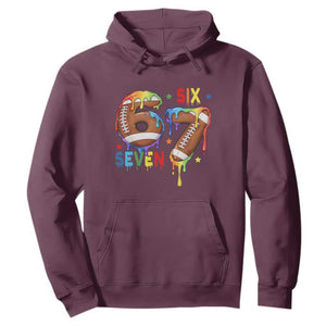 Funny American Football Hoodie 67 Viral Gen Alpha Slang Gift TS12 Maroon Print Your Wear