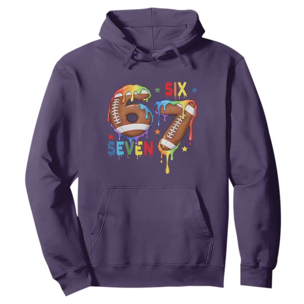 Funny American Football Hoodie 67 Viral Gen Alpha Slang Gift TS12 Purple Print Your Wear