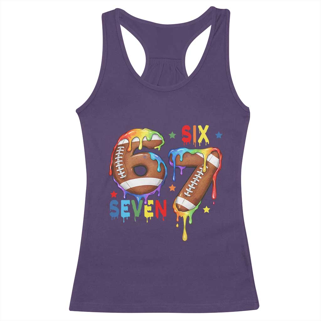 Funny American Football Racerback Tank Top 67 Viral Gen Alpha Slang Gift TS12 Purple Print Your Wear