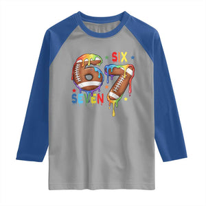 Funny American Football Raglan Shirt 67 Viral Gen Alpha Slang Gift TS12 Sport Gray Royal Print Your Wear