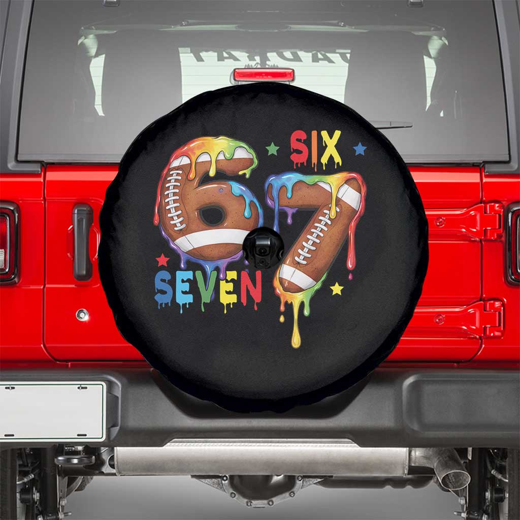 Funny American Football Spare Tire Cover 67 Viral Gen Alpha Slang Gift TS12 Black Print Your Wear