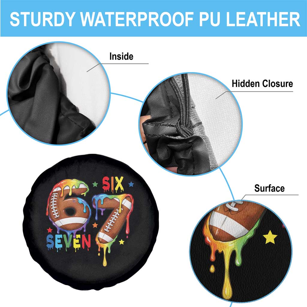 Funny American Football Spare Tire Cover 67 Viral Gen Alpha Slang Gift TS12 Print Your Wear