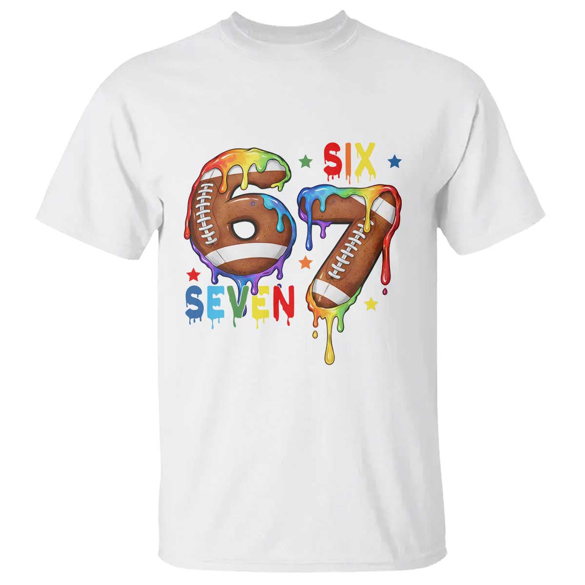 Funny American Football T Shirt 67 Viral Gen Alpha Slang Gift TS12 White Print Your Wear
