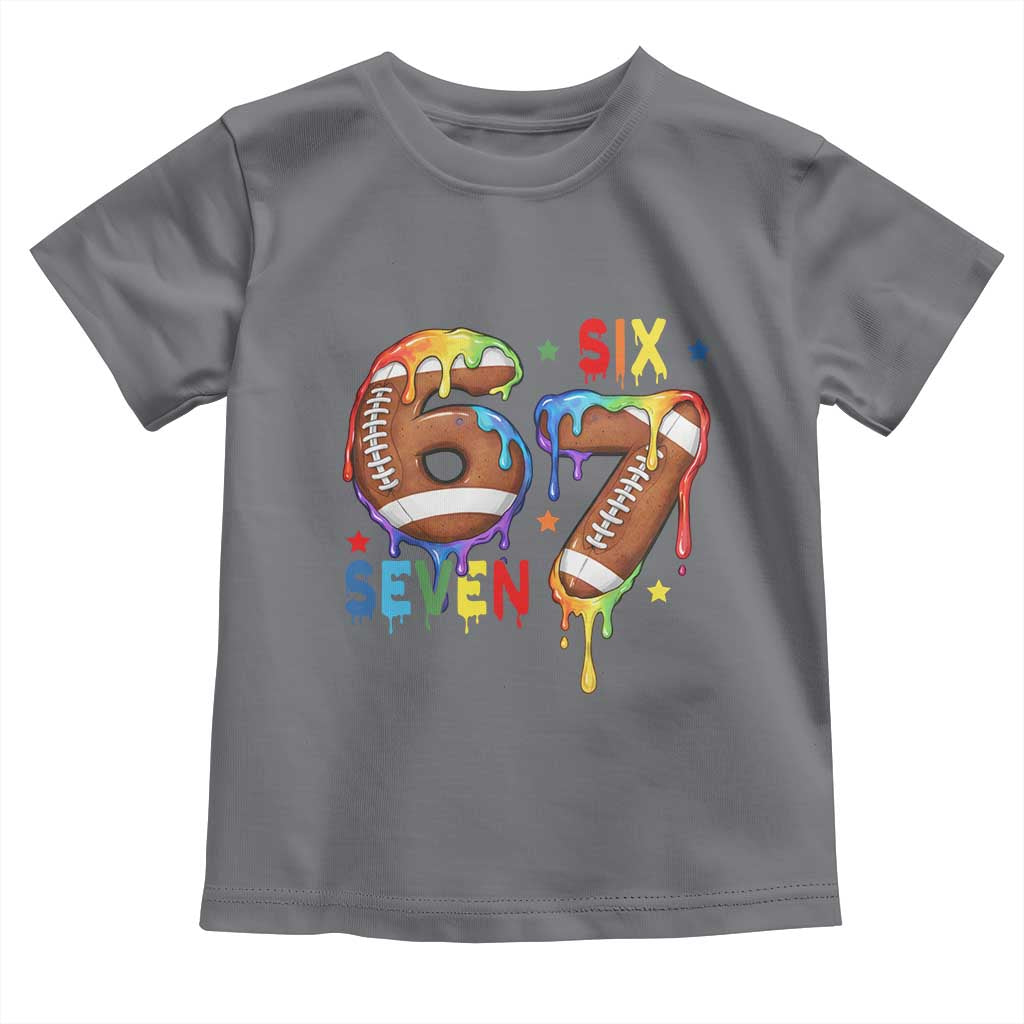Funny American Football Toddler T Shirt 67 Viral Gen Alpha Slang Gift TS12 Charcoal Print Your Wear