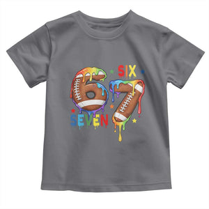 Funny American Football Toddler T Shirt 67 Viral Gen Alpha Slang Gift TS12 Charcoal Print Your Wear