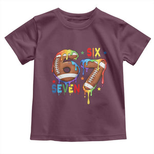 Funny American Football Toddler T Shirt 67 Viral Gen Alpha Slang Gift TS12 Maroon Print Your Wear