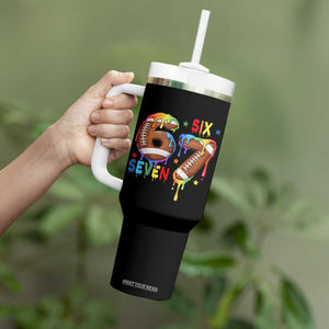 Funny American Football Tumbler With Handle 67 Viral Gen Alpha Slang Gift TS12 Print Your Wear