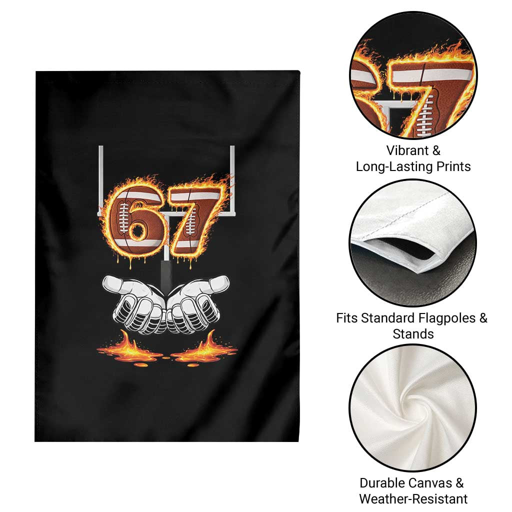 American Football Six Seven Meme Garden Flag Fire Flame Drip TS12 Print Your Wear