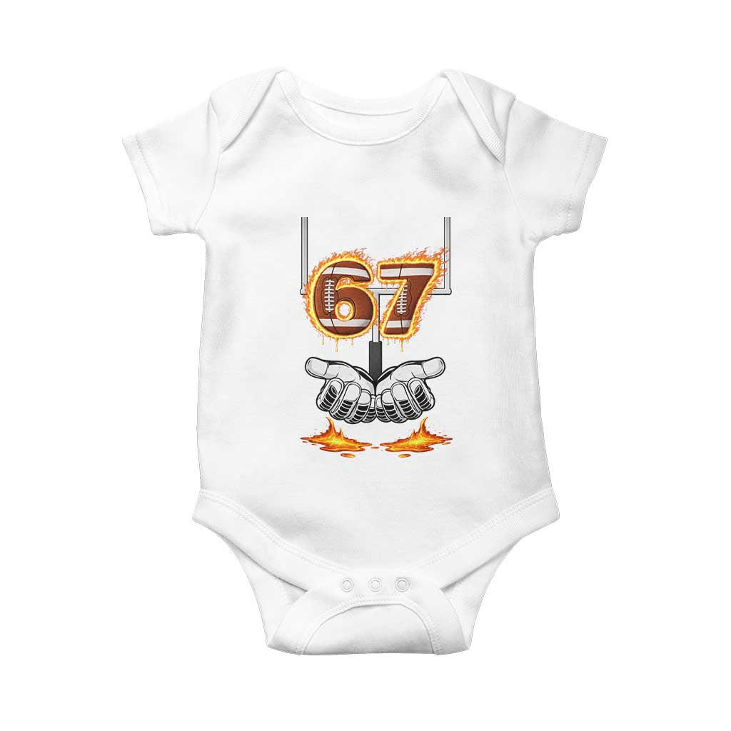 American Football Six Seven Meme Baby Onesie Fire Flame Drip TS12 White Print Your Wear