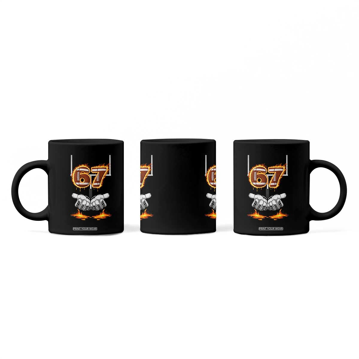 American Football Six Seven Meme Coffee Mug Fire Flame Drip TS12 Print Your Wear