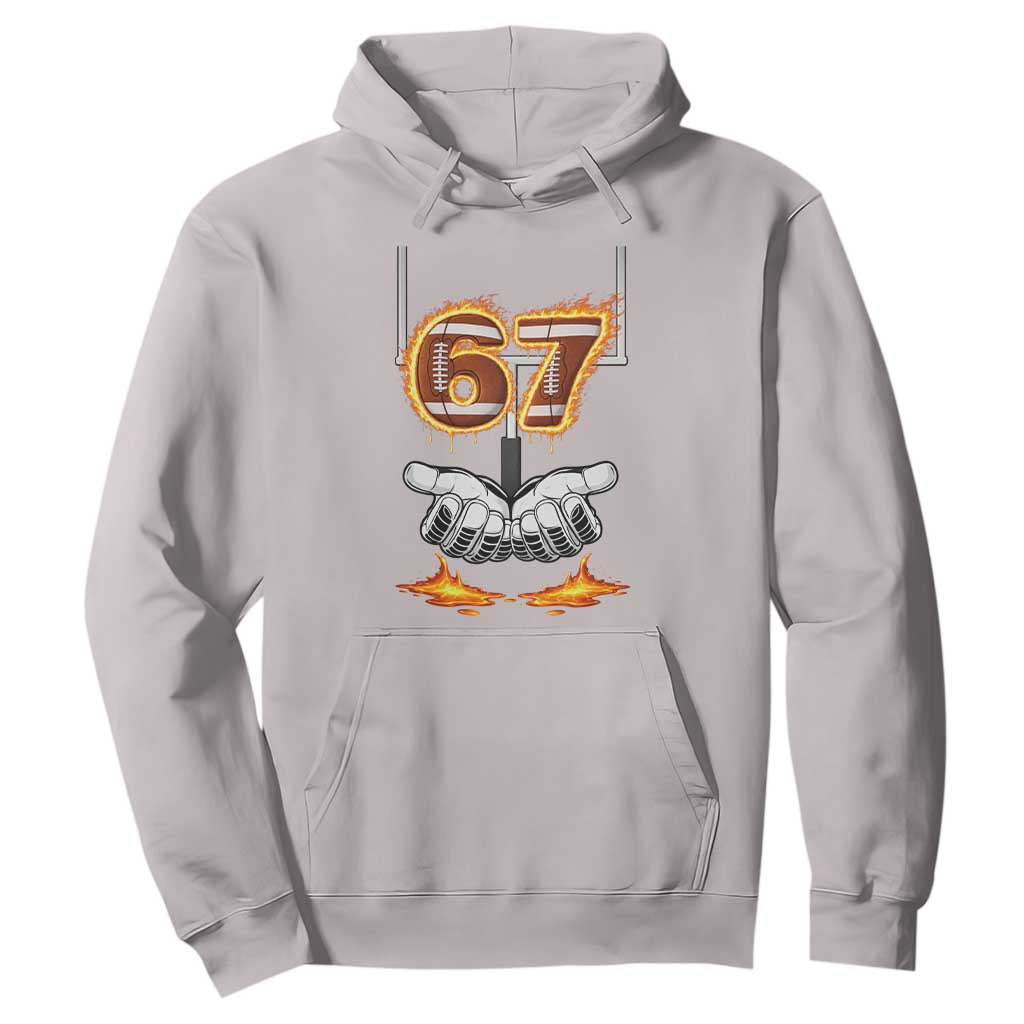 American Football Six Seven Meme Hoodie Fire Flame Drip TS12 Ice Gray Print Your Wear