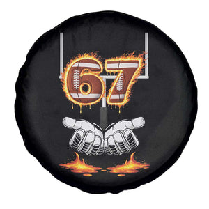 American Football Six Seven Meme Spare Tire Cover Fire Flame Drip TS12 Print Your Wear