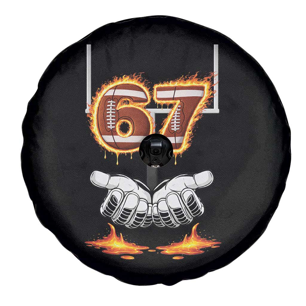 American Football Six Seven Meme Spare Tire Cover Fire Flame Drip TS12 Print Your Wear