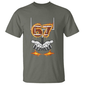 American Football Six Seven Meme T Shirt Fire Flame Drip TS12 Military Green Print Your Wear