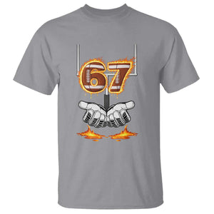 American Football Six Seven Meme T Shirt Fire Flame Drip TS12 Sport Gray Print Your Wear