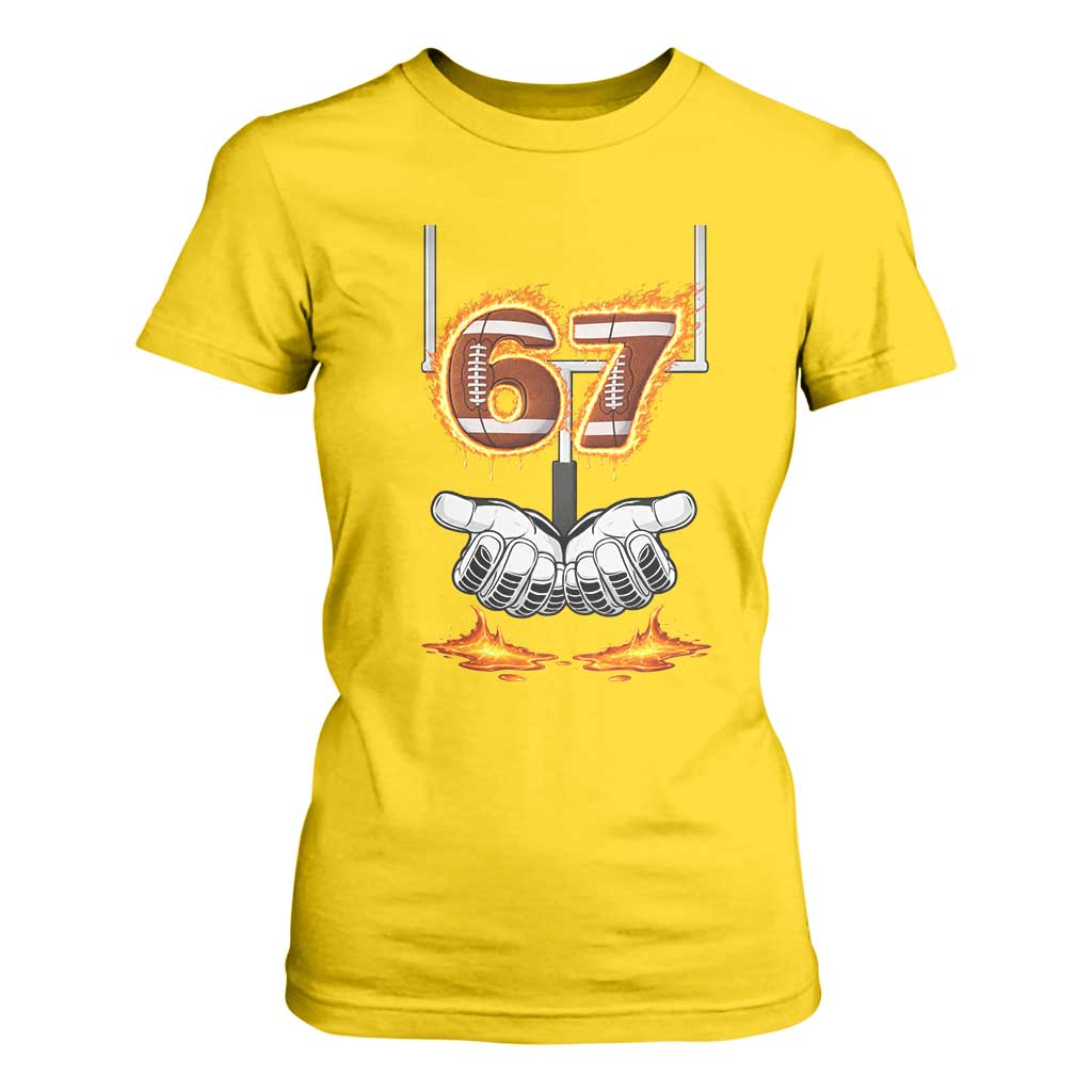 American Football Six Seven Meme T Shirt For Women Fire Flame Drip TS12 Daisy Print Your Wear