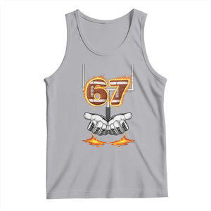 American Football Six Seven Meme Tank Top Fire Flame Drip TS12 Athletic Heather Print Your Wear
