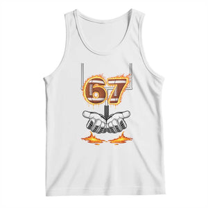 American Football Six Seven Meme Tank Top Fire Flame Drip TS12 White Print Your Wear