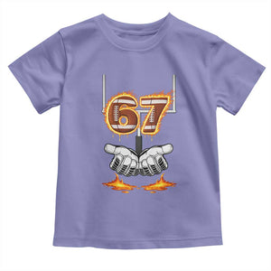 American Football Six Seven Meme Toddler T Shirt Fire Flame Drip TS12 Violet Print Your Wear