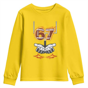 American Football Six Seven Meme Youth Sweatshirt Fire Flame Drip TS12 Daisy Print Your Wear