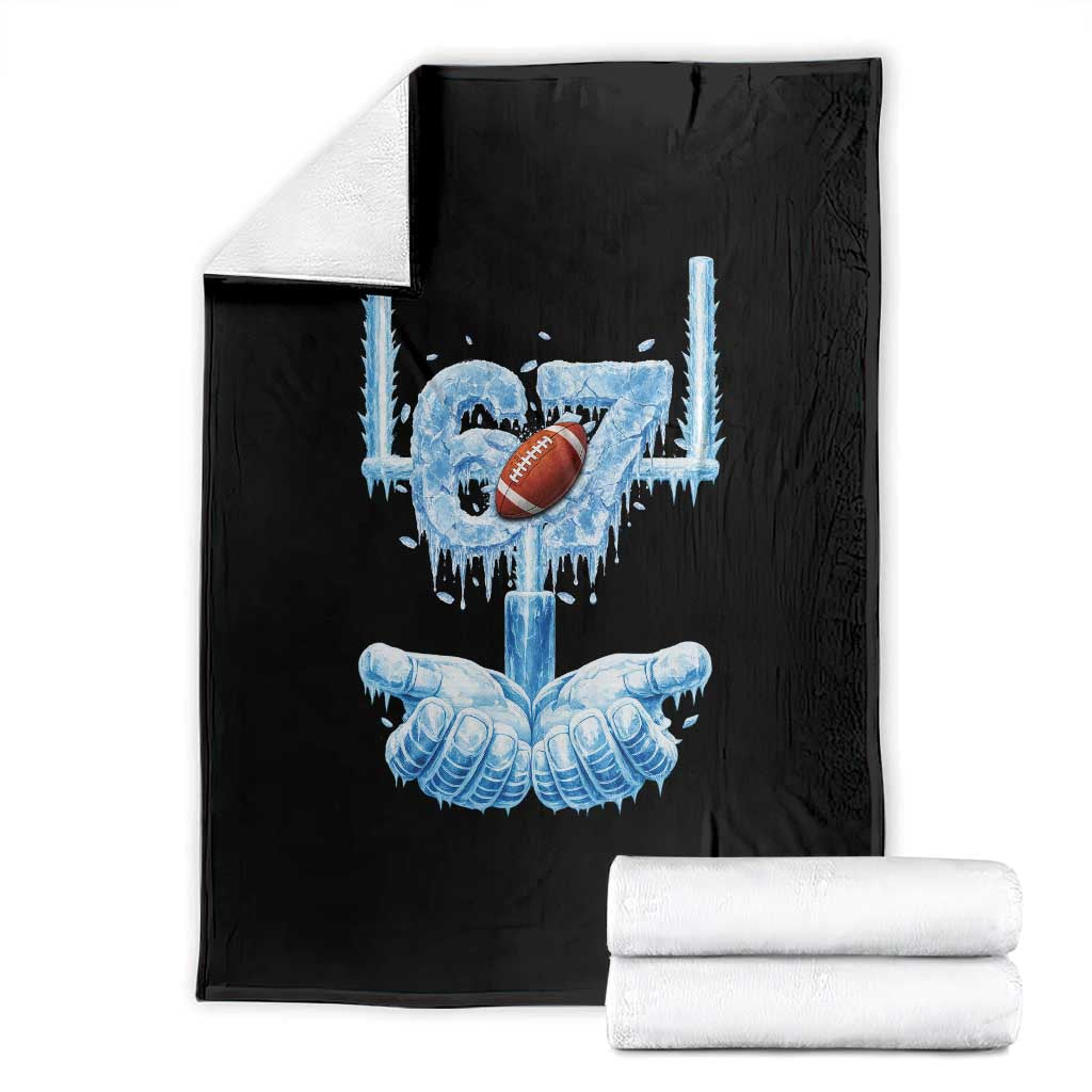 Cool Ice Effect 67 Meme Throw Blanket Funny American Football - Print Your Wear