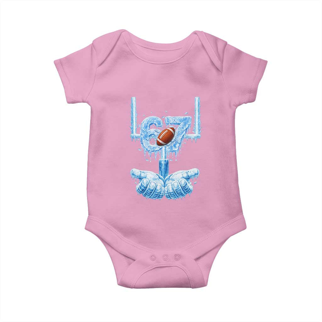Cool Ice Effect 67 Meme Baby Onesie Funny American Football TS12 Light Pink Print Your Wear