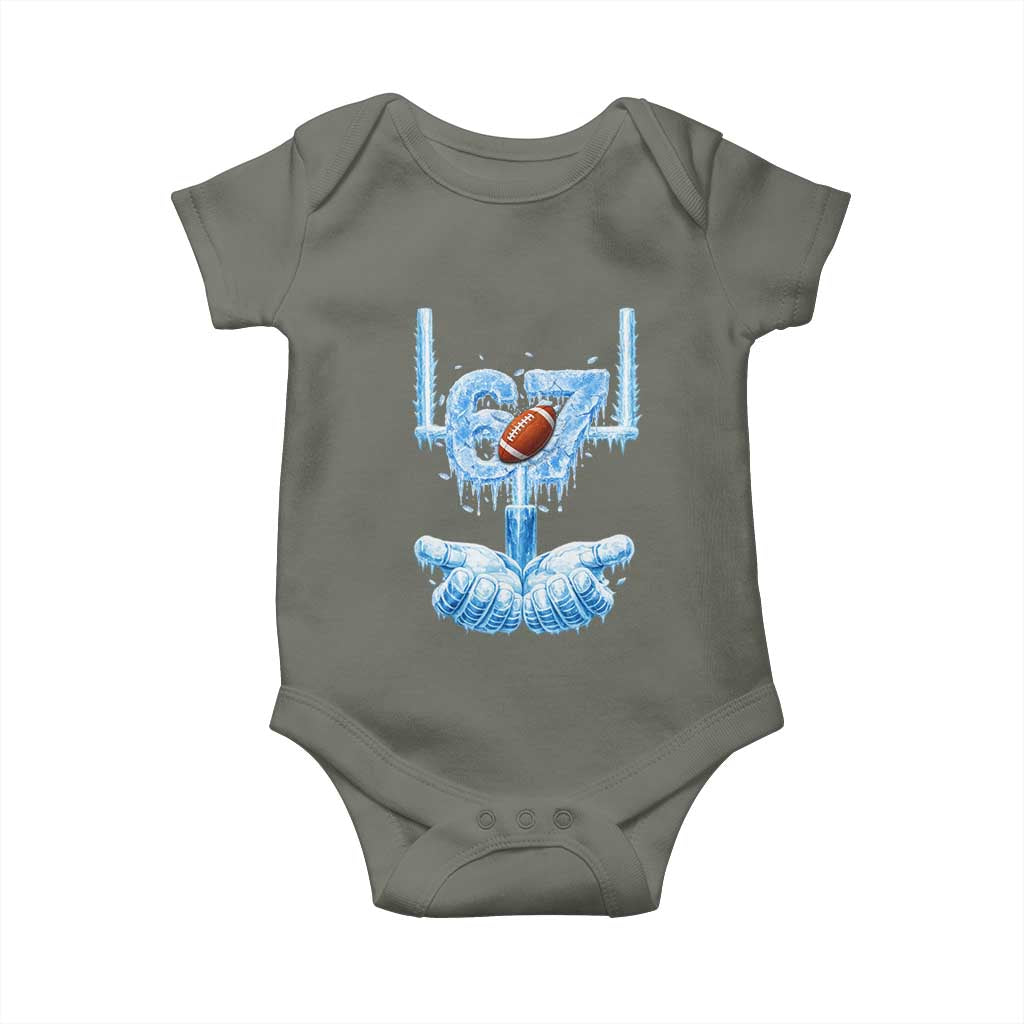 Cool Ice Effect 67 Meme Baby Onesie Funny American Football TS12 Military Green Print Your Wear