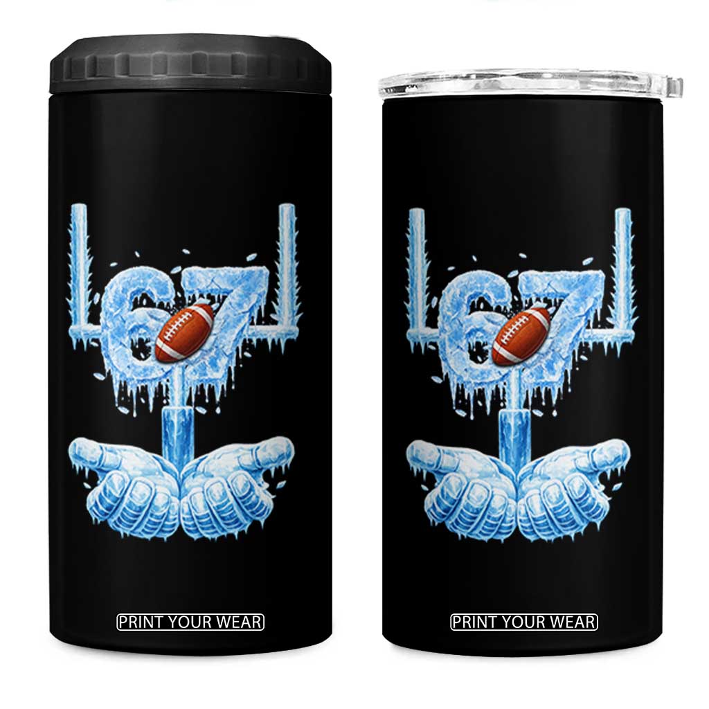 Cool Ice Effect 67 Meme 4 in 1 Can Cooler Tumbler Funny American Football TS12 One Size: 16 oz Black Print Your Wear