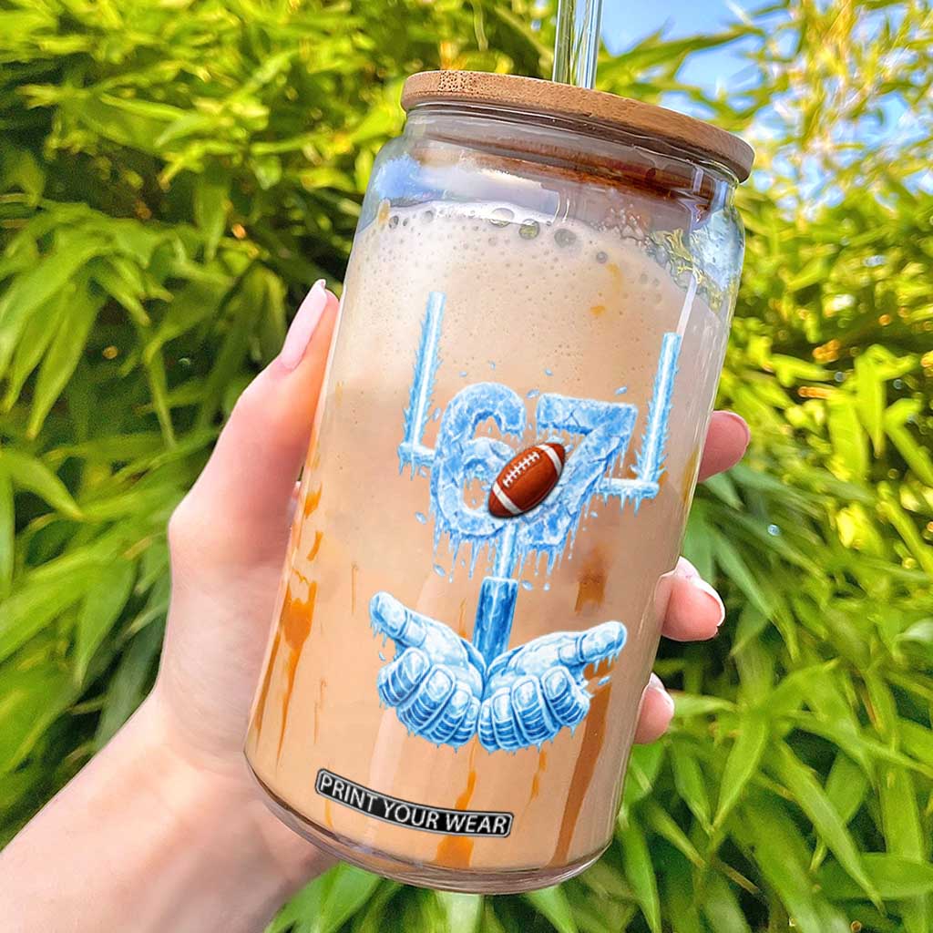 Cool Ice Effect 67 Meme Glass Can Funny American Football TS12 Black Print Your Wear