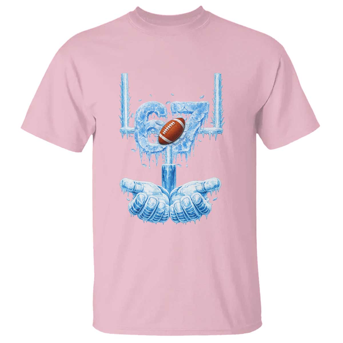 Cool Ice Effect 67 Meme T Shirt Funny American Football TS12 Light Pink Print Your Wear