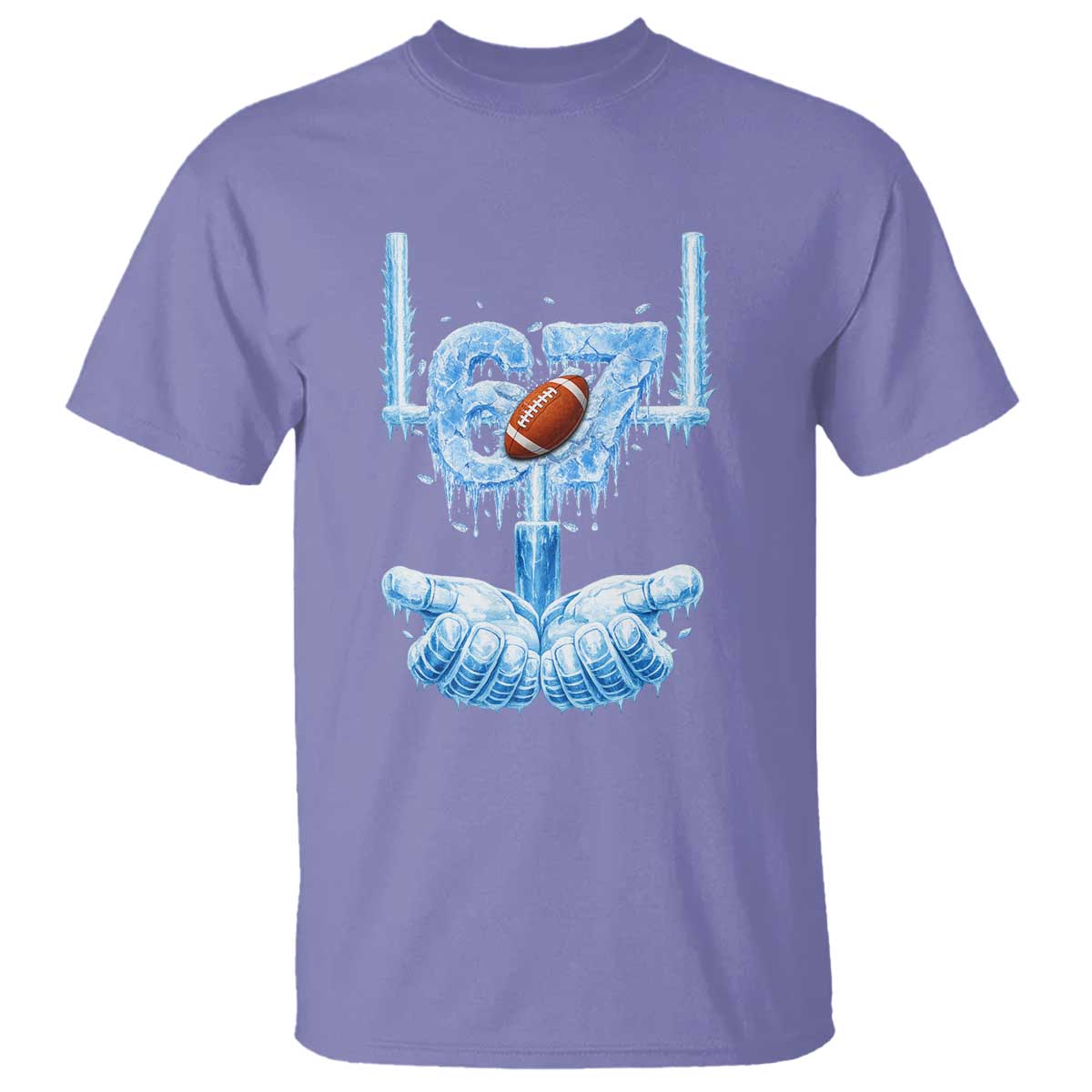 Cool Ice Effect 67 Meme T Shirt Funny American Football TS12 Violet Print Your Wear