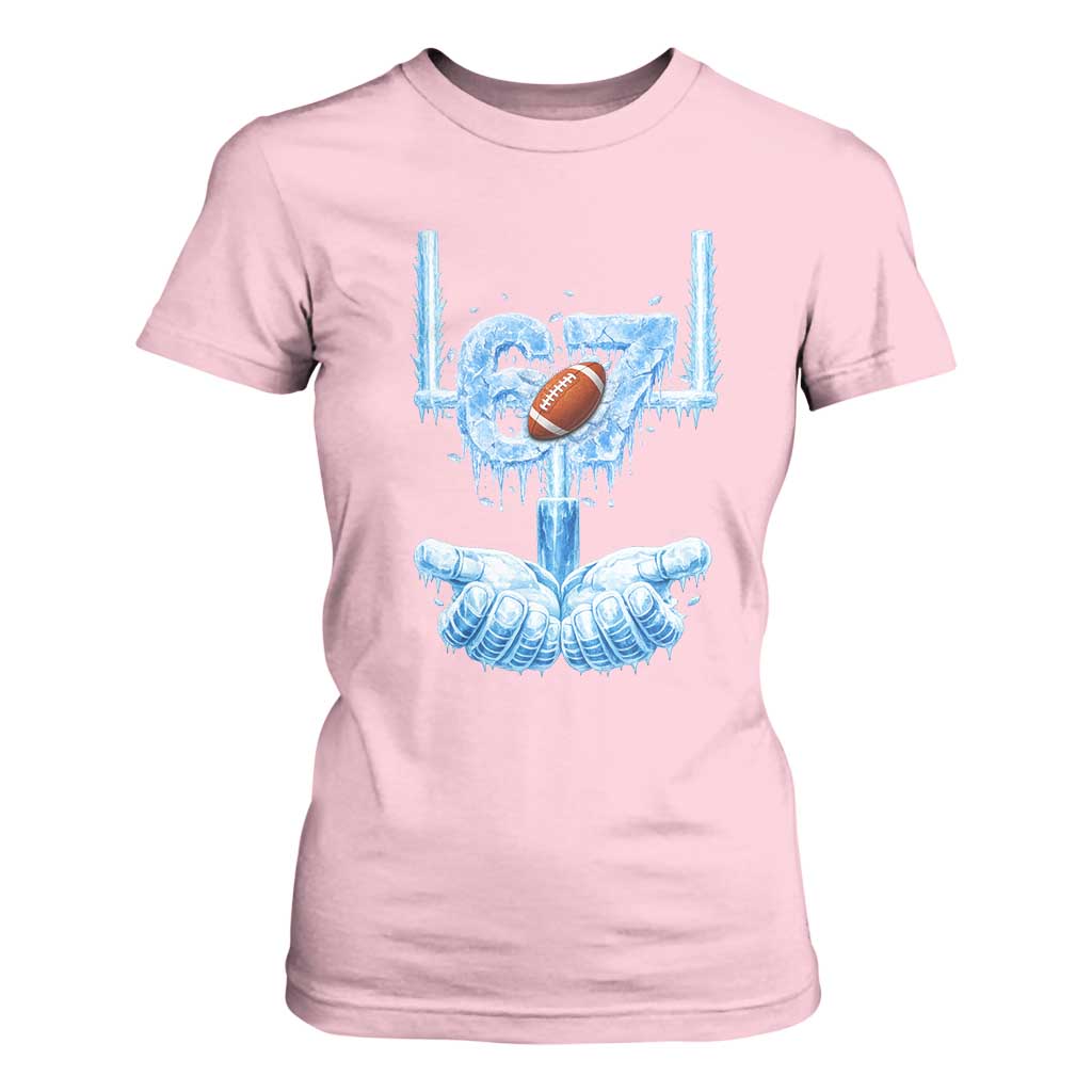 Cool Ice Effect 67 Meme T Shirt For Women Funny American Football TS12 Light Pink Print Your Wear