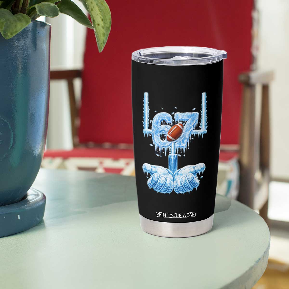 Cool Ice Effect 67 Meme Tumbler Cup Funny American Football TS12 Print Your Wear