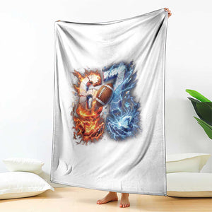 American Football Six Seven Meme Throw Blanket Funny Gen Alpha Slang Gift TS12 Print Your Wear